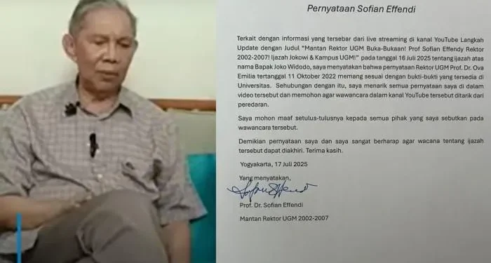 Ramai, Prof Sofian Effendi Ungkap Dugaan Masalah Ijazah Jokowi